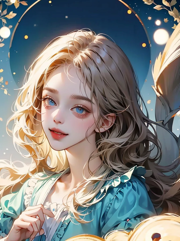 delicate Big eyes I have long hair Cute girl smile Alice in Wonderland