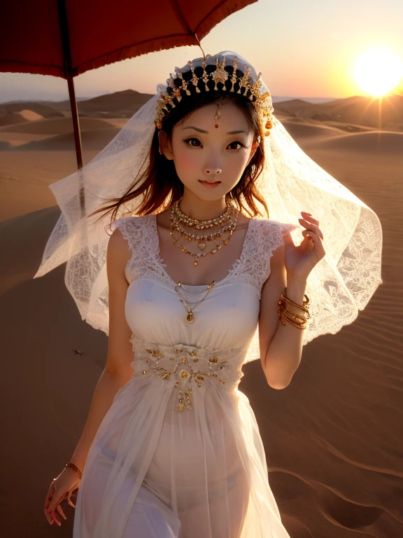 One Girl, 豪華なembroidery, Robe, Golden accessories, Vast desert, caravan, A veil dancing in the wind, gem, Headdress, Exotic patterns, embroidery, oasis, Palm tree, Silk dress, necklace, bracelet, sunset, god秘的, Sand Dunes, elegant, god々Shii, Cloth fluttering in the wind, Desert winds, Enchanting, noble, Shining sand, Silk Veil, Fantasy, Sand castles, Light of the sun
, Cowboy Shot