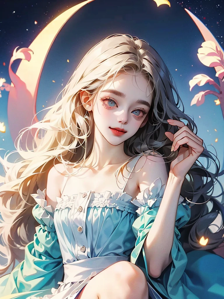 delicate Big eyes I have long hair Cute girl smile Alice in Wonderland