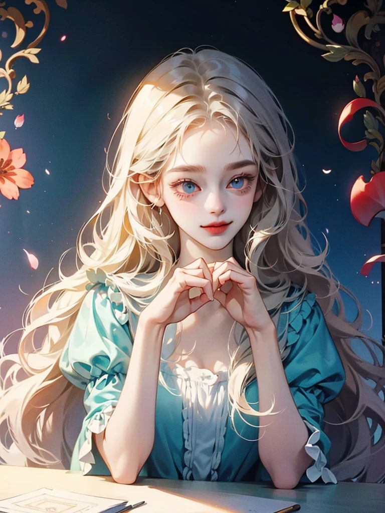 delicate Big eyes I have long hair Cute girl smile Alice in Wonderland