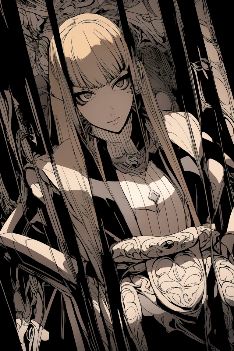 8k, masterpiece, bset quality, girl in white leather luxury vest outfit, glossy, sexy girl fantasy anime artwork, fantasy anime illustration, badass anime 8k, wallpaper 4k anime art, 4k anime art wallpaper, 2.5 d cgi fantasy anime artwork, 8k anime art wallpaper, detailed digital anime art, beautiful fantasy anime, epic anime artwork majestic, anime wallpaper 4k, detailed anime artwork, sexy, seductive, giant, women, anime style, best quality, extremely detailed, best silhouette), (details )font background, dark fantasy), (beautiful detailed face), high contrast, (best lighting details, extremely delicate and beautiful eyes), ((cinematic lights)) , colorful, super detailed, dramatic lighting, intricate details (1 girl, solo, sharp face, . Blonde, super long hair, bangs, long eyelashes, dynamic angles), blood splatter, black light swirling around character, depth of field, black light particles, (broken glasagic circle) . Luxurious lobby background, super cars, lights