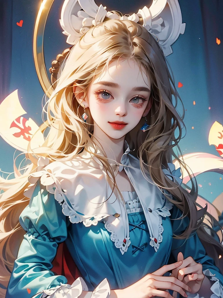 delicate Big eyes I have long hair Cute girl smile Alice in Wonderland