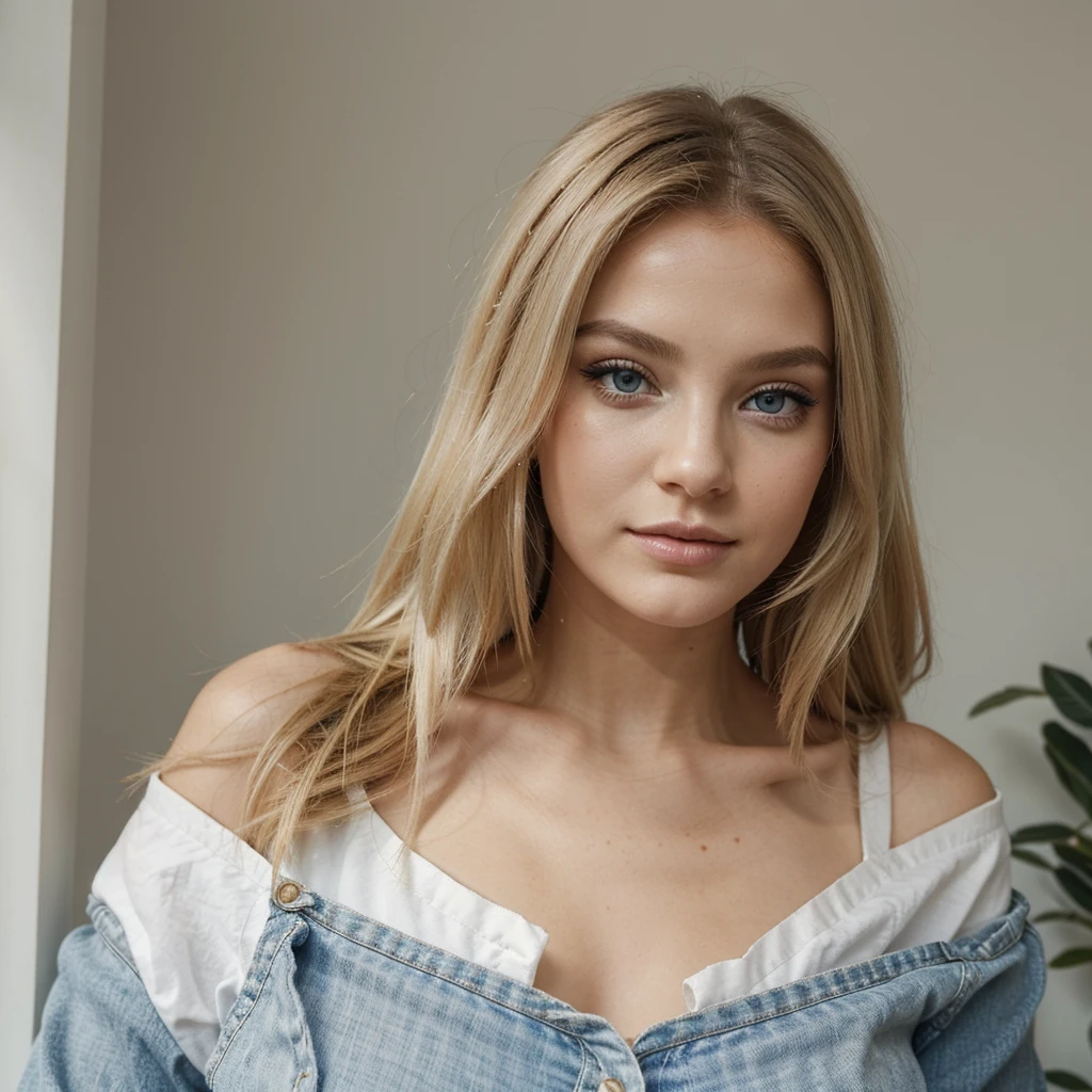 Très jolie femme blonde aux yeux bleus, fond d’une pièce, photo réaliste, ropa style egirl, e-fille, egirl, beaucoup de volume de cheveux, cheveux blond, belle, Chef-d’œuvre, haute résolution, joli maquillage, maquillage egirl, style egirl, gothique, Des couleurs sombres, éblouissement, sourcils alignés, yeux symétriques, lèvres charnues, des dents parfaites, souriant, il serait, egirl_affronter, egirl_tenue, egirl_se maquiller