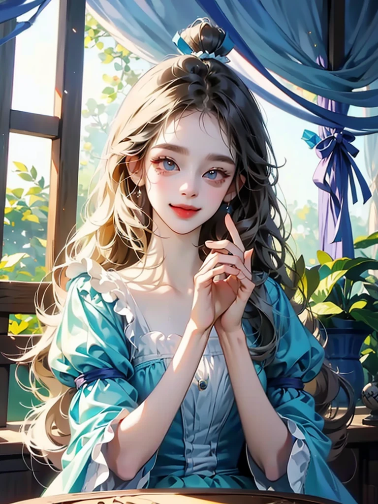 delicate　Big eyes　I have long hair　Cute girl　smile　Alice in Wonderland