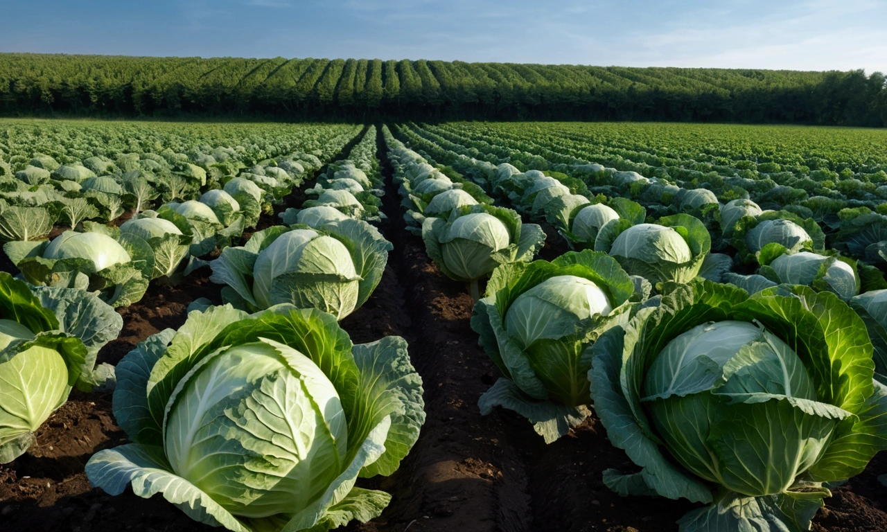 Cabbage in the field