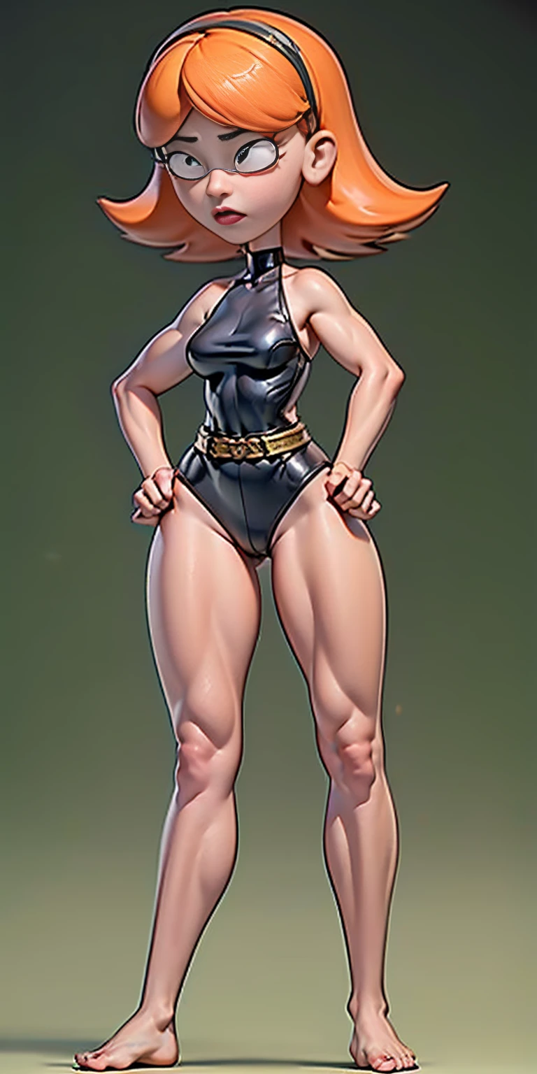 Scenary: Plain background Character: Solo Female: Body, full body toe to head: Tall and slim with an hourglass figure Toned and muscular physique Slender abs Perfect anatomy (hands on hips, good hands, best hands)