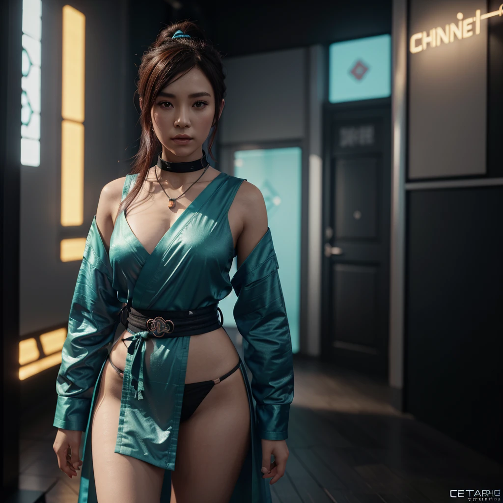 femme arafée dans une robe colorée avec une ceinture dorée et un collier, 3 d render arte do caractere 8 k, Tendance dans CGTacing:, Chengwei Pan dans ArtStation, inspiré de Lan Ying, Bokeh allemand d&#39;art 8k, Illustration détaillée de haute qualité 8k, DeviantArt Artstation CGScosiety, CGSetivity 8K, CGSetivity 8K et un clown souriant, de nombreux jouets, En arrière-plan une grande roue et un ciel bleu.