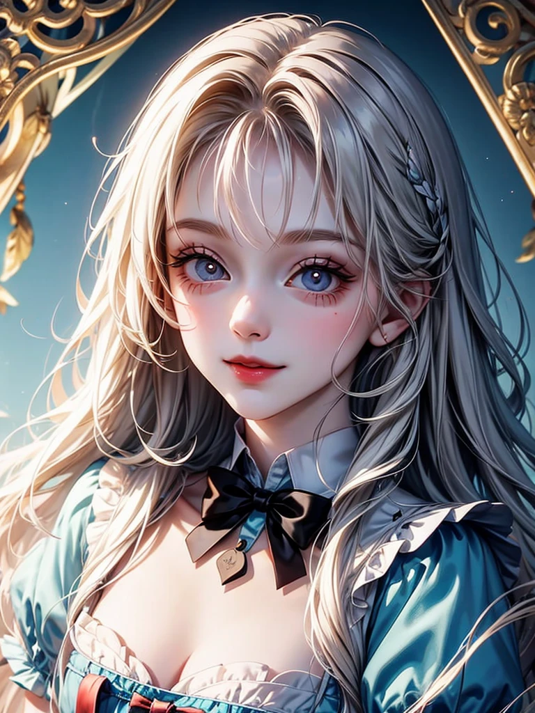 delicate　Big eyes　I have long hair　Cute girl　smile　Alice in Wonderland