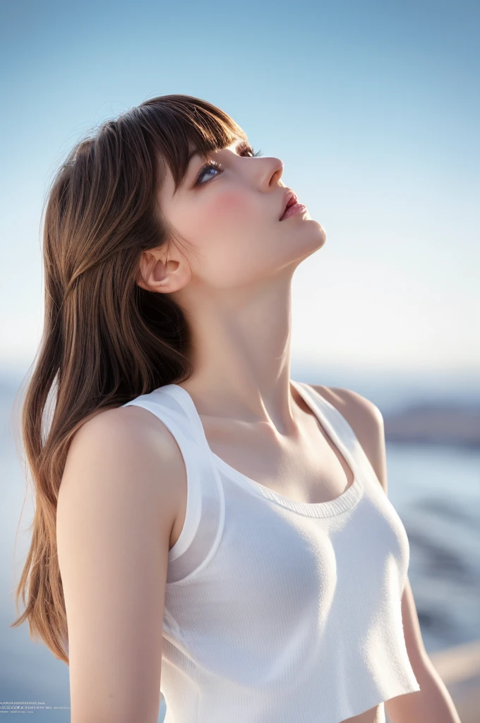 {{a extremely delicate and beautiful girl}}, {{extremely delicate and beautiful girl}}, {{{soft focus}}}, {{{perfect details}}}, {{{detailed and beautiful}}}, close shot, looking away, depthoffield, look up to, beautiful detailed fullbody, longuette, {{{woman}}}, young, Long hair, spiked hair, wept bangs, grey hair, Perfect face, ?, detailed beautiful eyes, white skin, piercing, harajuku fashion, sleeveless shirt, open clothes, landscapes, white background, blurry background, cinematic lighting, flowing transparent white, {{{best masterpiece}}}, {{{best quality}}}, {{{extremely detailed 8K wallpaper}}},