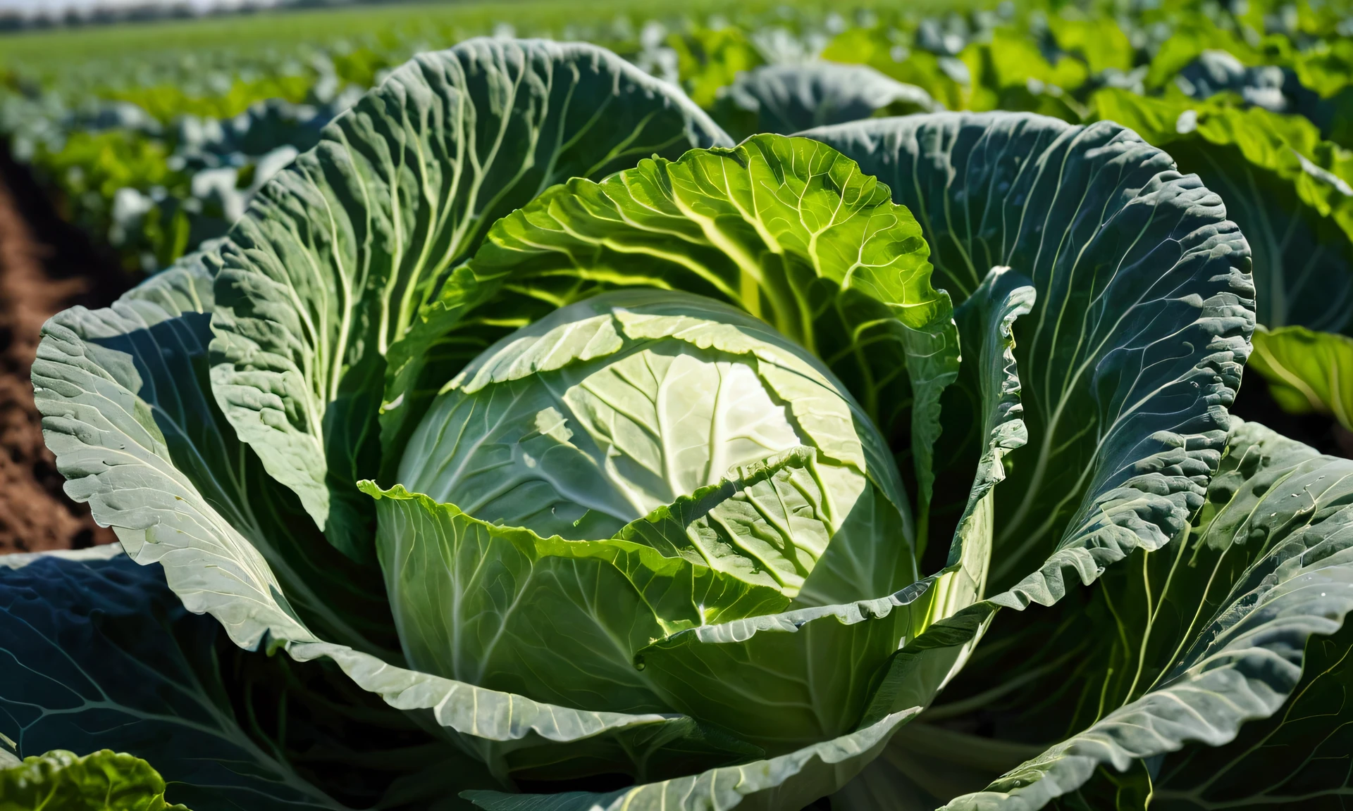 Cabbage in the field