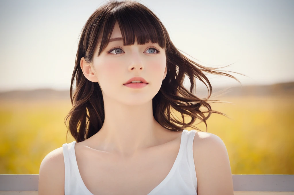 {{a extremely delicate and beautiful girl}}, {{extremely delicate and beautiful girl}}, {{{soft focus}}}, {{{perfect details}}}, {{{detailed and beautiful}}}, close shot, looking away, depthoffield, look up to, beautiful detailed fullbody, longuette, {{{woman}}}, young, Bob hair, spiked hair, wept bangs, grey hair, Perfect face, ?, detailed beautiful eyes, white skin, piercing, harajuku fashion, sleeveless shirt, open clothes, landscapes, white background, blurry background, cinematic lighting, flowing transparent white, {{{best masterpiece}}}, {{{best quality}}}, {{{extremely detailed 8K wallpaper}}},