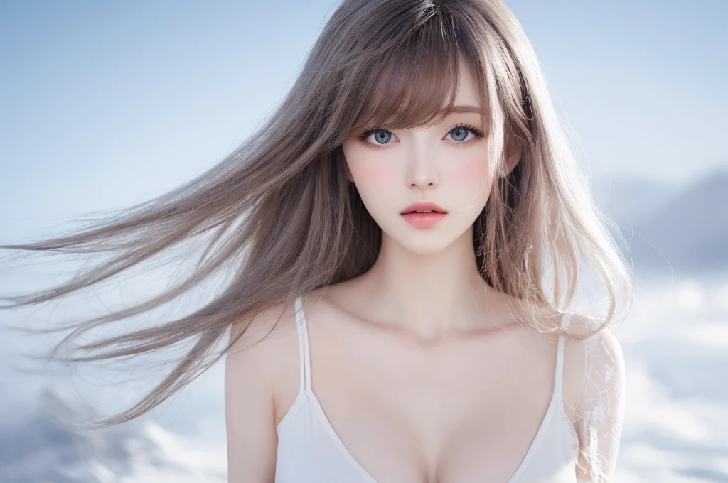 {{a extremely delicate and beautiful girl}}, {{extremely delicate and beautiful girl}}, {{{soft focus}}}, {{{perfect details}}}, {{{detailed and beautiful}}}, close shot, looking away, depthoffield, look up to, beautiful detailed fullbody, longuette, {{{woman}}}, young, Bob hair, spiked hair, wept bangs, grey hair, Perfect face, ?, detailed beautiful eyes, white skin, piercing, harajuku fashion, 白いシャツ,shirt, open clothes, landscapes, white background, blurry background, cinematic lighting, flowing transparent white, {{{best masterpiece}}}, {{{best quality}}}, {{{extremely detailed 8K wallpaper}}},