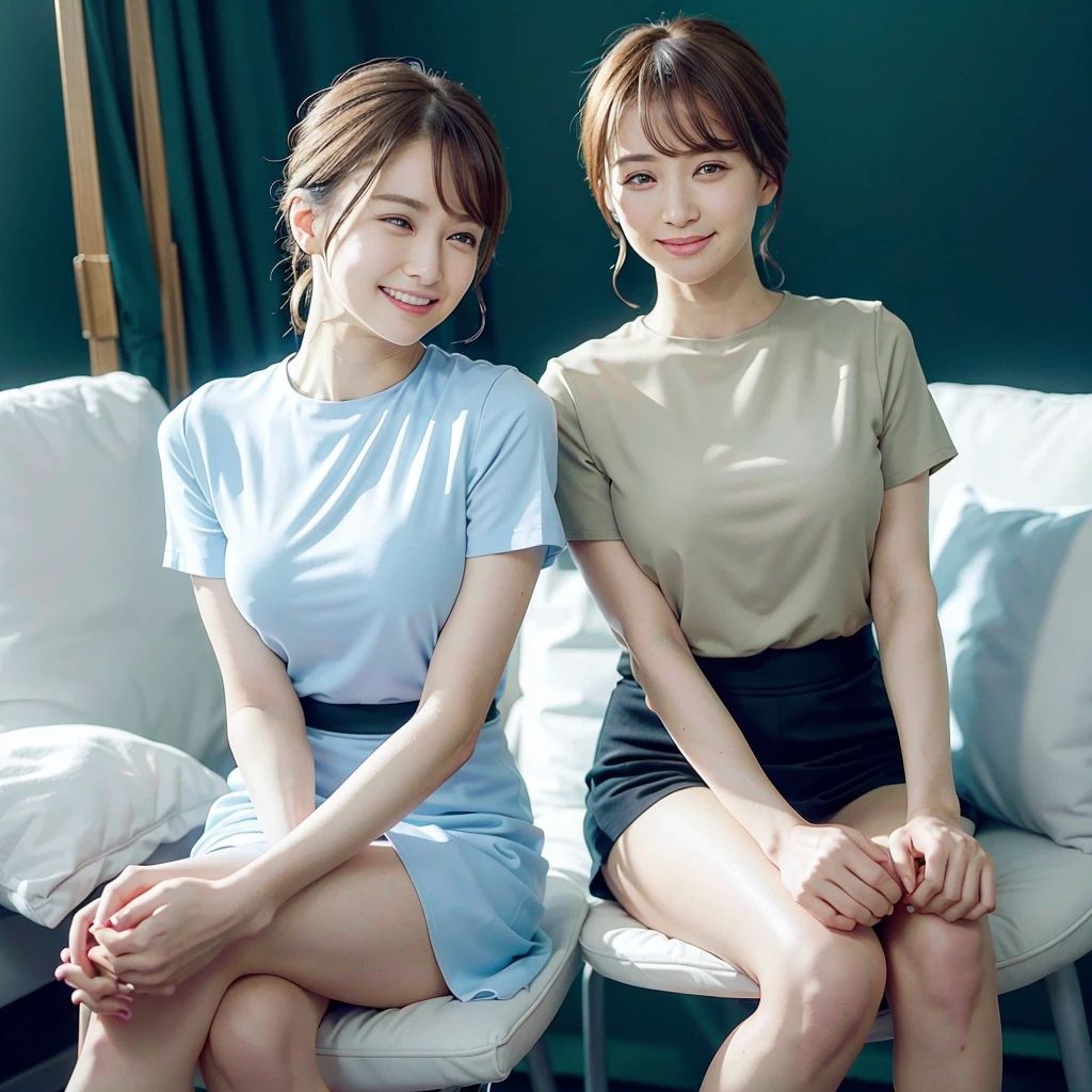 best quality, face focus, soft light, (depth of field) ,ultra high res, (photorealistic:1.4), RAW photo, ambient occlusion,standing ,posing,(upper thigh:1.2), indoor,
1girl, solo, cute, shy, (smile:1.2), (brown eyes,catch light), detailed beautiful skin, (dark_hair, short_hair ), (white polo shirt , blue skirt)