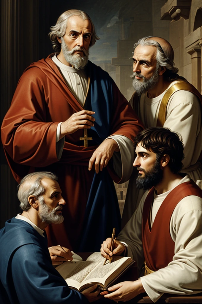 Create an image about Saint Peter and Saint Paul and the believers
