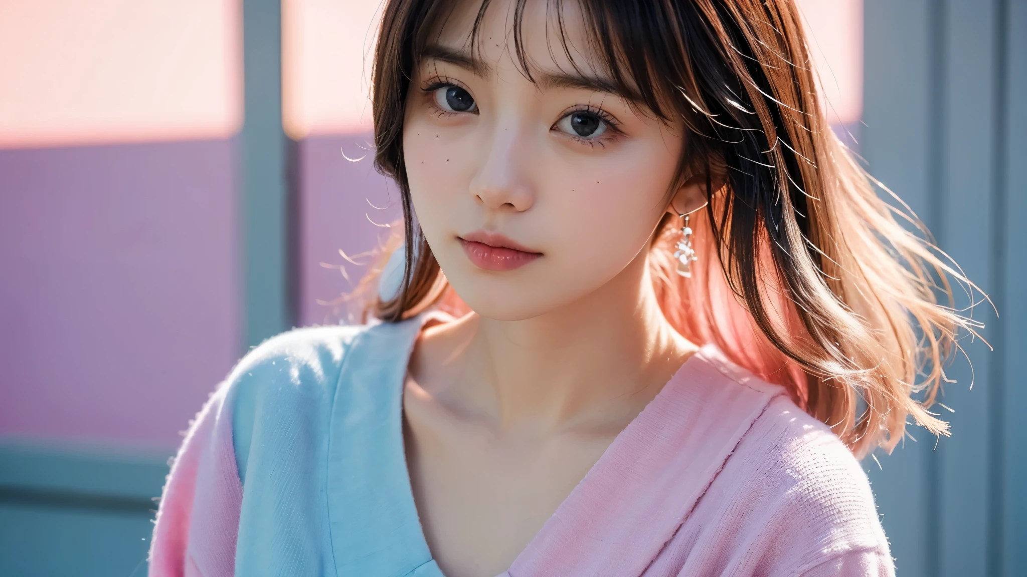 pastel colour、Background only、Gradation、1 female