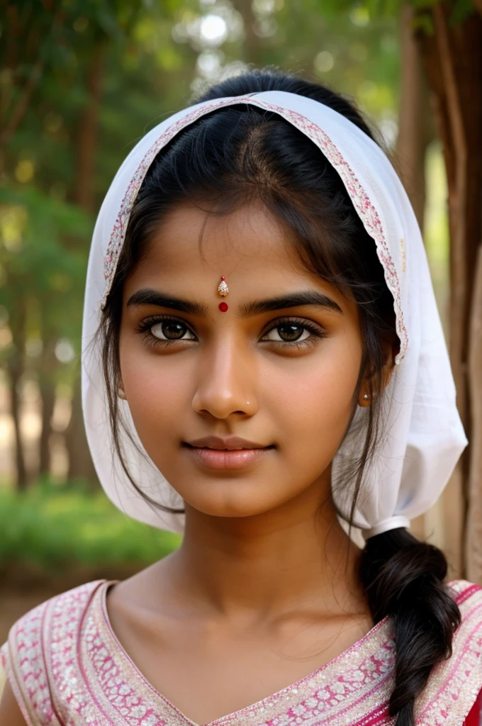 Beautiful girl indian face white skin