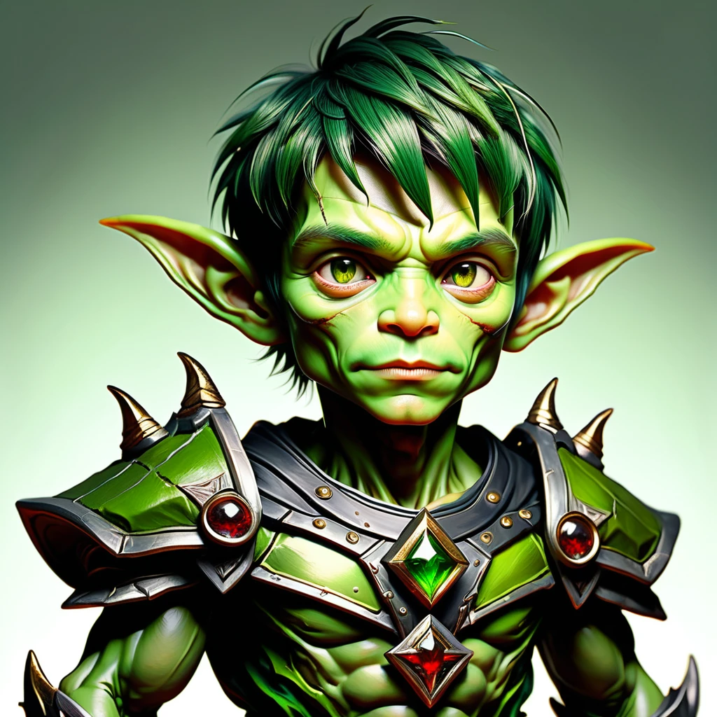 goblin human cross  Age: Equivalent to a 4-year-old human boy

Appearance: Tiny with olive-green skin and dark green hair often 