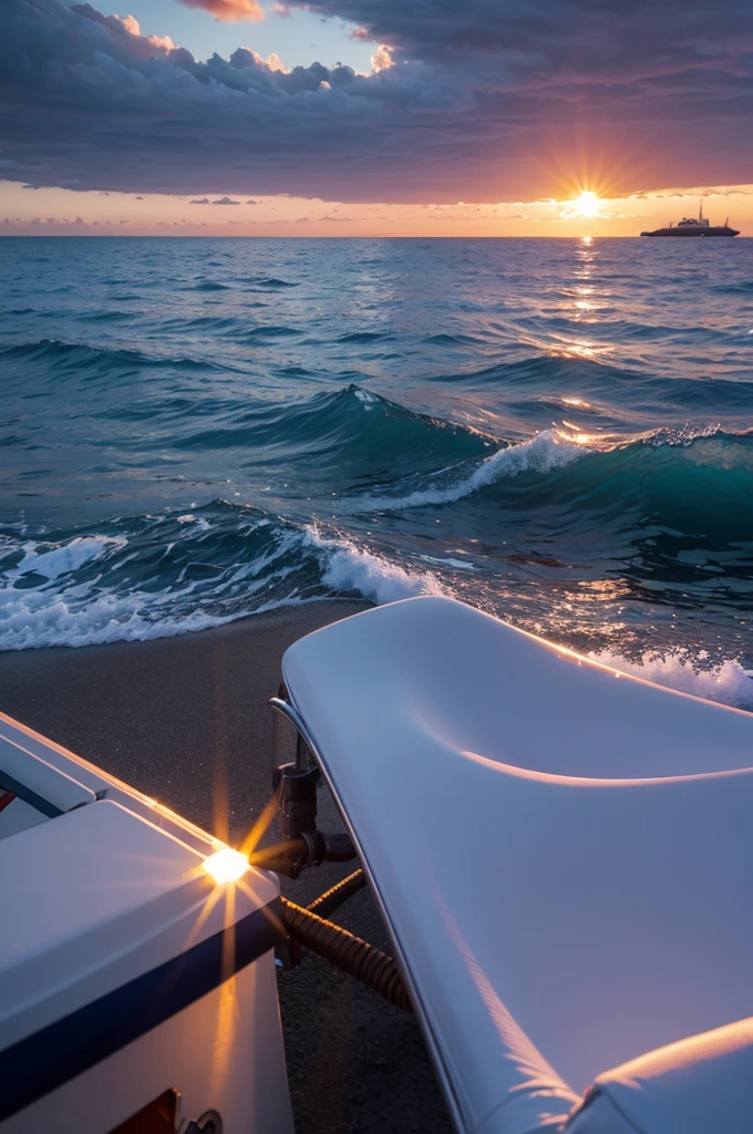 Sunset，Sea surface，Sailing Lover