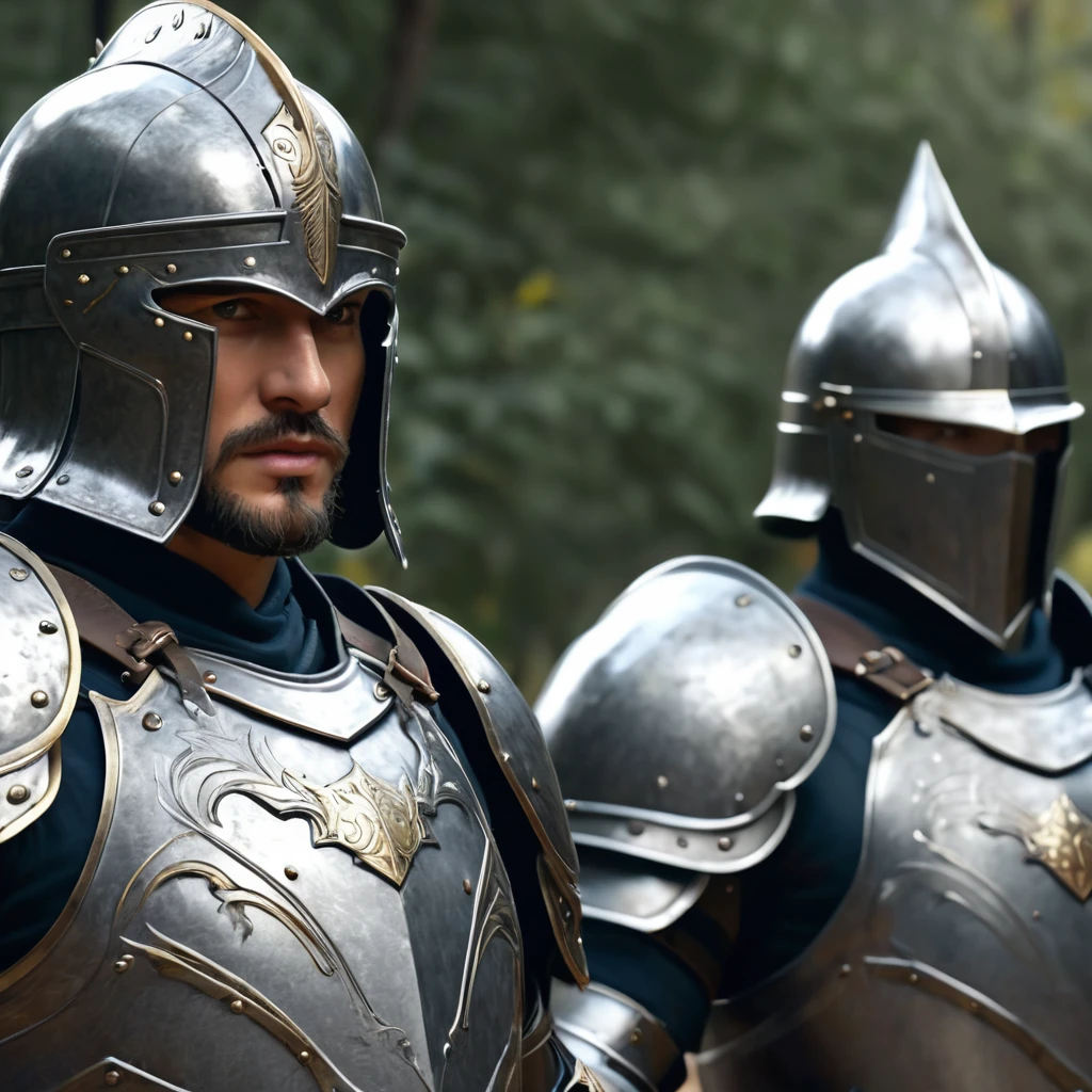 recreate the image above more realistic in high definition, 64k, armors detalhadas, The best image, seamless, minute details, armors, detailed shields, realistic men, a big battle