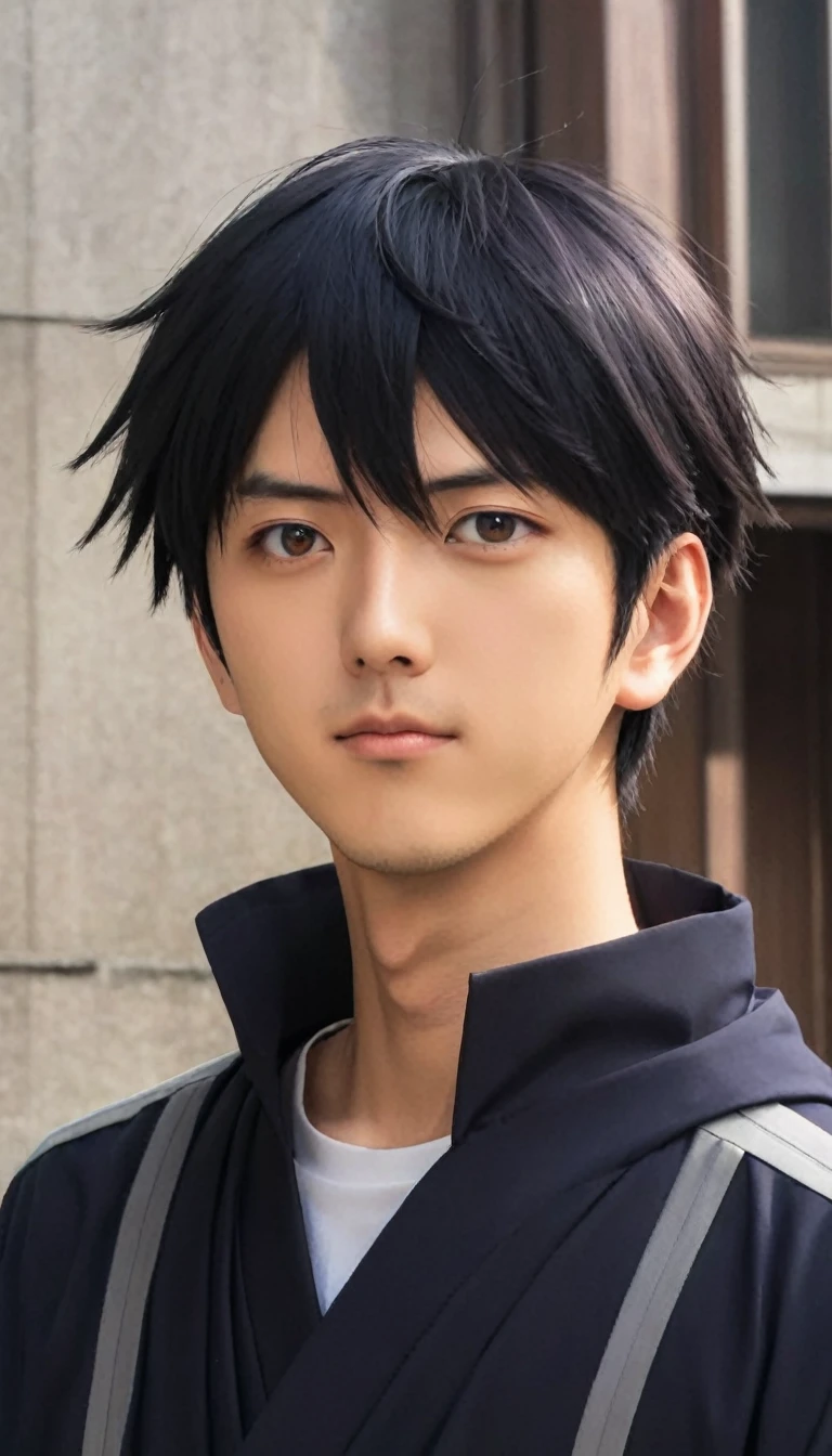 Asian guy who looks like Hyuuga from Comdot、Shaved head