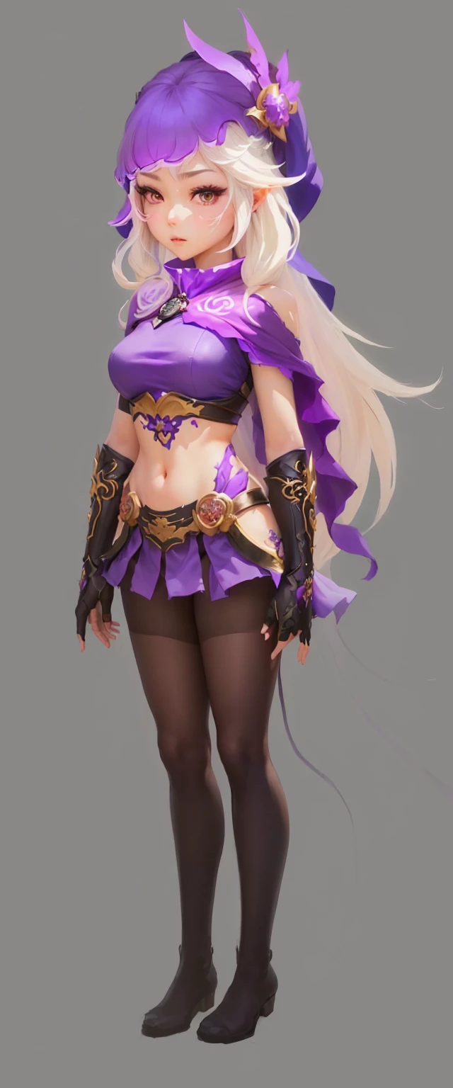Close-up shot of cartoon woman in purple costume, Style Art, Fantasy Costume, Epic Mage Girl Character, Art style, 概念Art style, Humanity :: Shrine maiden, Whole body concept, Extremely detailed Artgerm, ! Dream Art, detailed Whole body concept, Super detailed fantasy characters, Shadowverse character concept