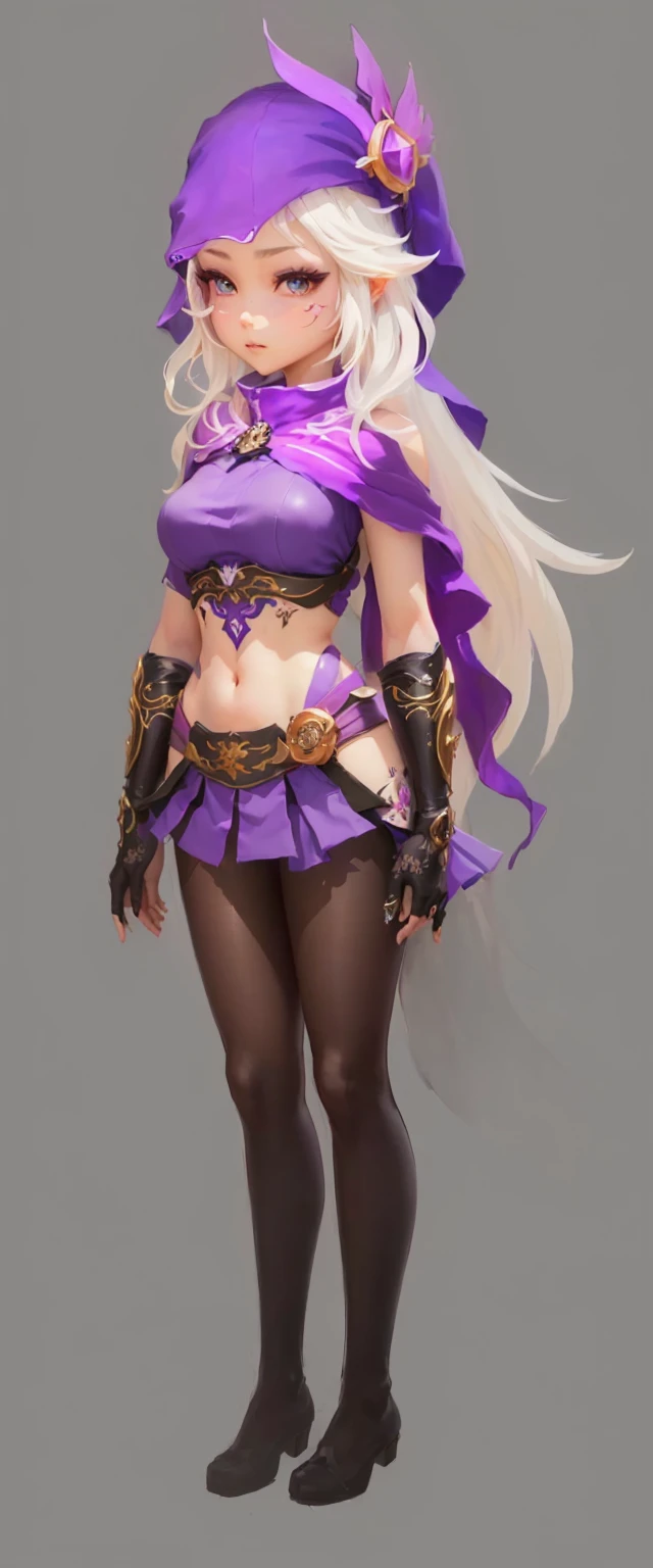 Close-up shot of cartoon woman in purple costume, Style Art, Fantasy Costume, Epic Mage Girl Character, Art style, 概念Art style, Humanity :: Shrine maiden, Whole body concept, Extremely detailed Artgerm, ! Dream Art, detailed Whole body concept, Super detailed fantasy characters, Shadowverse character concept