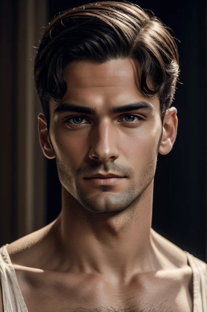 A photo of a hero, No mask, 1920s, Handsome, Delicate face, Looking at the camera, portrait, 8K Ultra HD, high quality