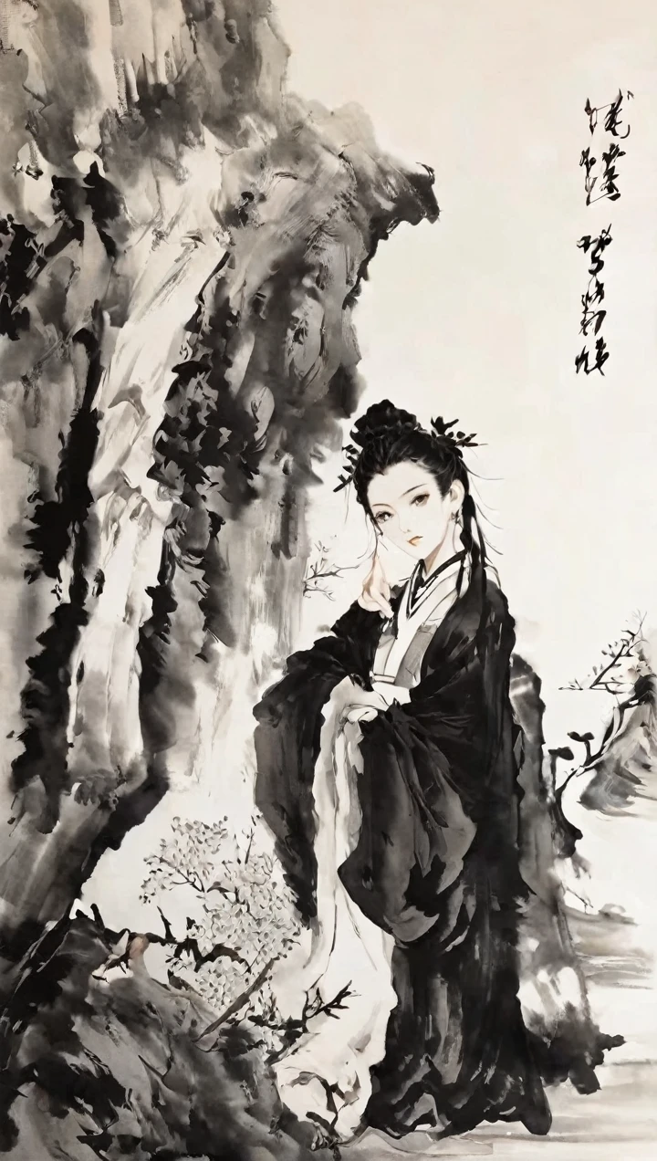 Chen family cold, ink portrait, Kuroo frome Haikyuu, gorgeous clothing,Beautiful and luxurious clothes,Line Art,Chinese ink ,Chinese ink ,Kuroo frome Haikyuu,Kuroo frome Haikyuu,Kuroo frome Haikyuu