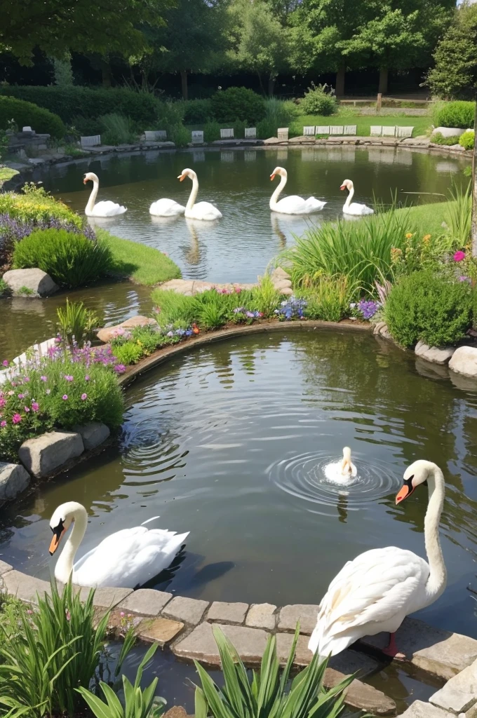 Create a swan pond