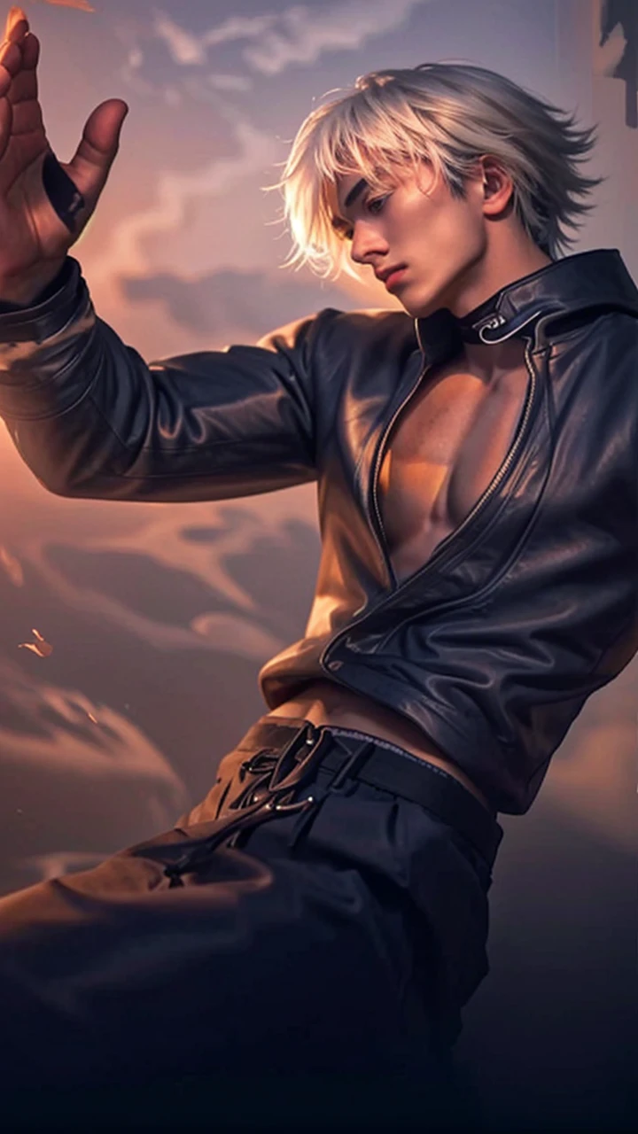 (masterpiece:1.21),(bestquality:1.21),8k,high detailed,ultra-detailed,photography,award winning,documentary,Original Photo,Realisticity,solo,Studio lighting,High resolution scan,physically-based rendering,Cinematic Lighting,award winning work,depth of field,(low saturation:1.3),(1boy;1.4:1.1),a male,male focus,silm,Asian,handsome face,Well-Proportioned Hands,Real Skin Texture,White Marble Glowing Skin,model,thick eyebrows,(random_color_ Fashion_clothing:1.45),(random colo background:1.1),close-up view,(random stylish pose action:1.1),(portrait:1.22),Short Haircut