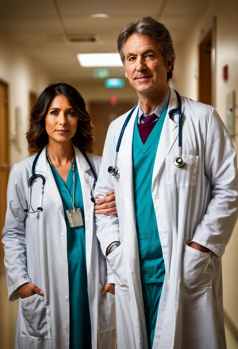 There are more than 10 doctors wearing robes., In the hospital