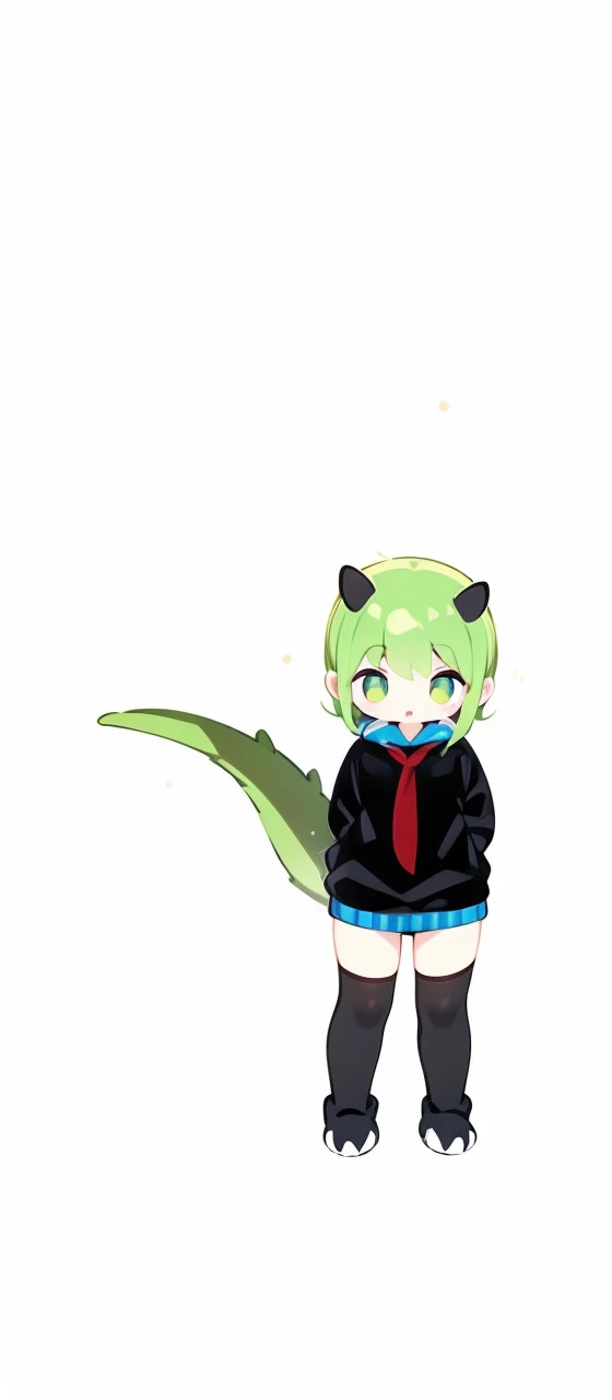 curious expression, hands up, making little claws, arms open