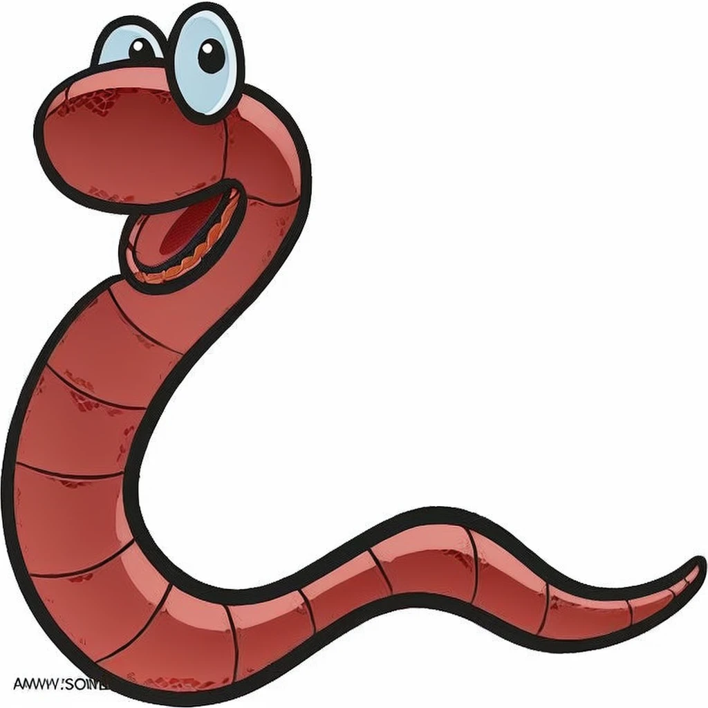 cartoon red insect with blue eyes and a smile, insect round mouth, insect, snake, snake art, insect brown theme, snake body. Many big, snake body, an amalgamation of a snake, 眼镜snake头吉祥物面向右, Cartoon illustration, insects, forked snake tongue sticking out, snake tongue, HD illustrations, snake, snake body
