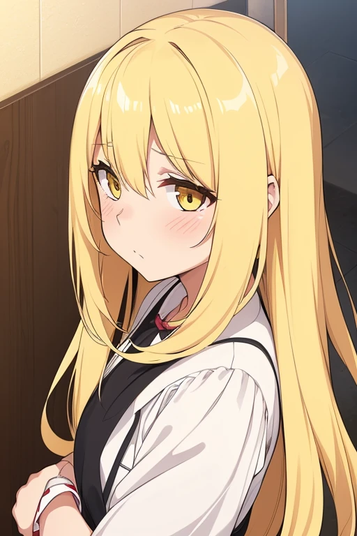 One girl, alone, woman, (Tolerate野_Tolerate),(blonde) (blonde_hair), (gold_hair), ((length_hair)), ((前hair)), (yellow_eye), blush, cute, Love&#39;s Cheek, Innocent face, pointed_ear, (blush_Stickers), flat_Big breasts, Narrow waist, dress, bow, bracelet, tooth, Portrait Global Illumination, hdri, Scattered beneath the surface, masterpiece, 4K, Ray-tracing, beautiful, Glamour、 sharp, Smooth Skin, Anime Sunset, since、No correction、Uncut、20+、Ahegao、Overflowing love juice、No correction、Pink nipples、Delicate painting, beautiful**, 長いhair, temperament,beautifulwomanが口紅で唇を塗る. beautifulwomanの顔, Fine details, ,身naked体, Expose your breasts,naked、