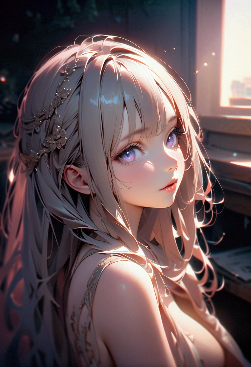 a beautiful naked asian girl, detailed facial features, large anime eyes, long eyelashes, detailed lips, flawless skin, delicate facial features, highly detailed, intricate design, elegant pose, soft lighting, pastel color palette, romantic, beautiful detailed eyes, beautiful detailed lips, extremely detailed eyes and face, longeyelashes, 1girl, masterpiece, (best quality,8k,highres,photo-realistic:1.37), studio lighting, professionally edited, warm colors, soft lighting, dreamy, elegant, feminine, anime style