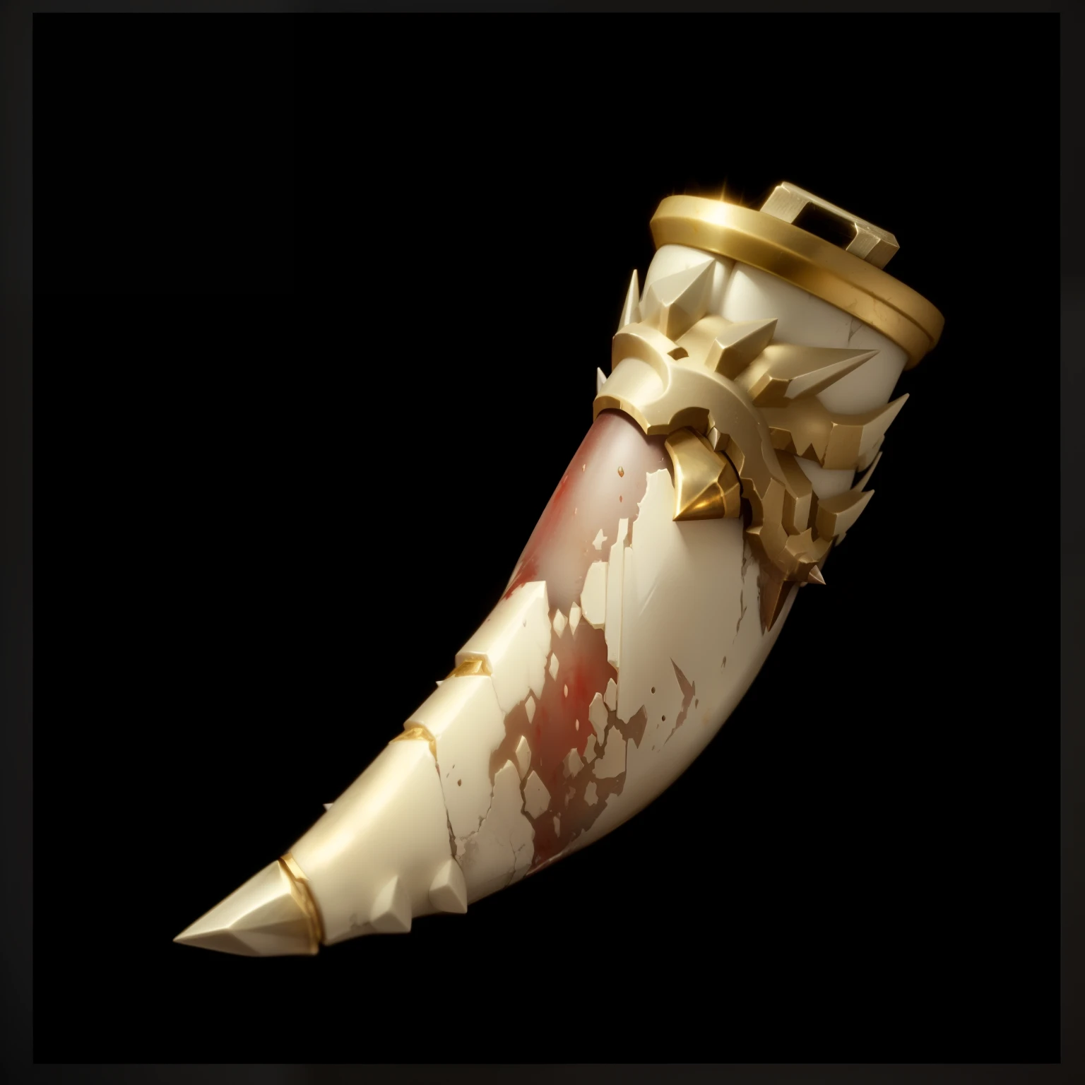 White ivory,Worn teeth,Spike,Blood stains,Metal Wrap,Metal Reflection,Game item icons,Diablo Immortal concept art