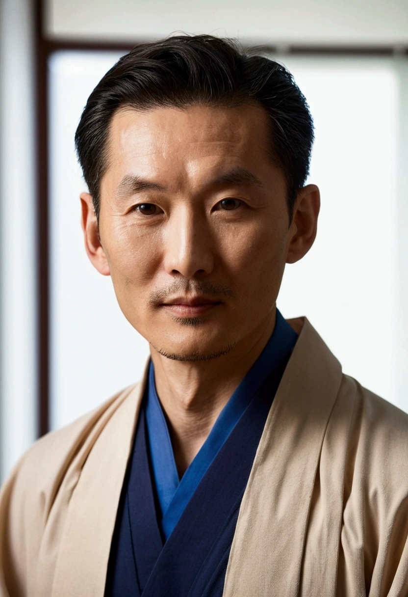 Let me describe 10 male oriental medicine doctors wearing robes.