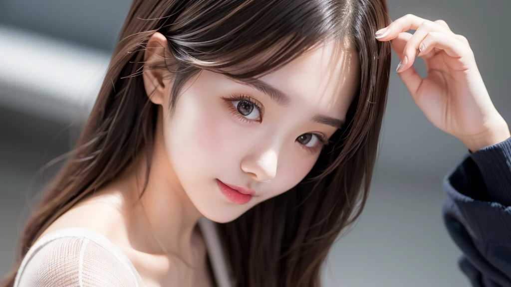 Happy faces as stock prices rise、A cute 20 year old girl、Medium Hair,Natural color lip, Blur the background、Physiologically correct body