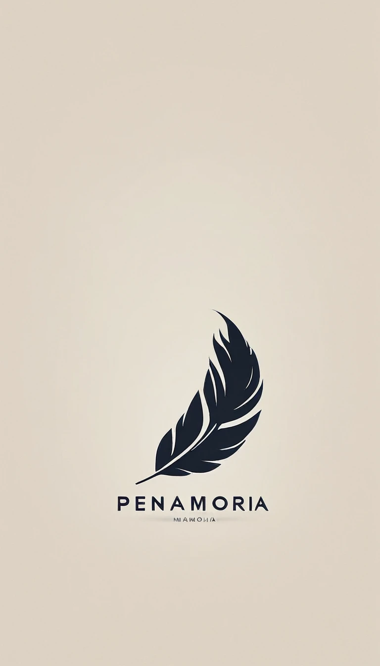 
A minimal, modern, simple, cinematic logo design for the brand “Penamemoria". Create a modern, minimalistic, high-quality, logo of a feather of memories. The logo must convey a sense of dreams, stories, memories, music and imagination.