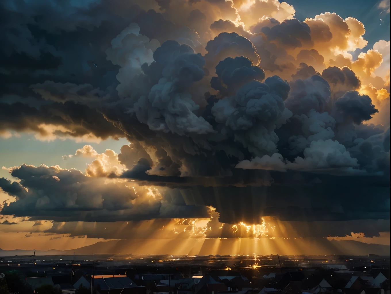 a beautiful cloudy sky,dramatic clouds,fluffy clouds,wispy clouds,golden hour lighting,sunlight streaming through clouds,highly detailed,photorealistic,8k,hyper detailed,cinematic lighting,ethereal atmosphere,serene landscape,calming color palette,soft focus