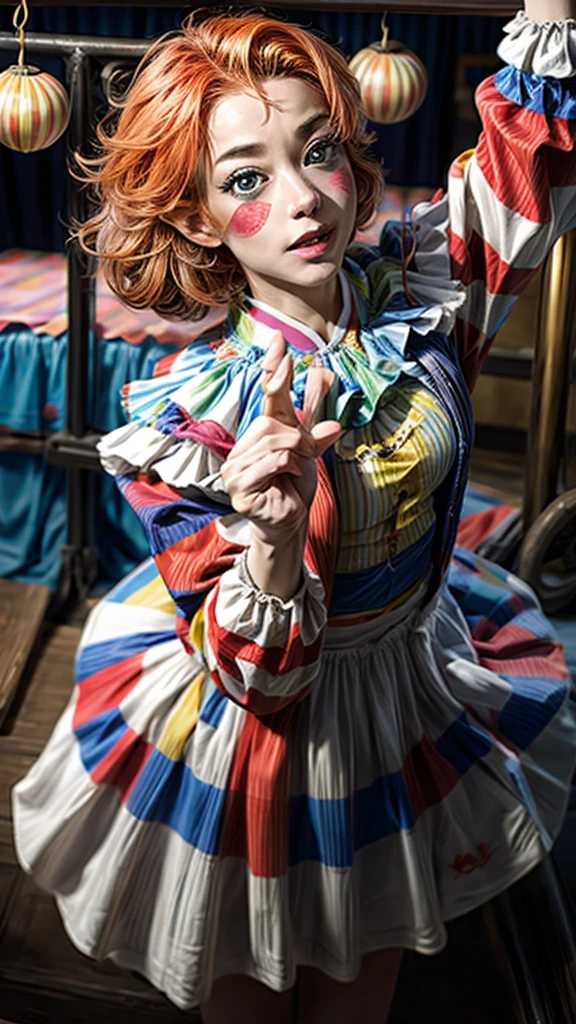 Beautiful circus clown、Pantomime、