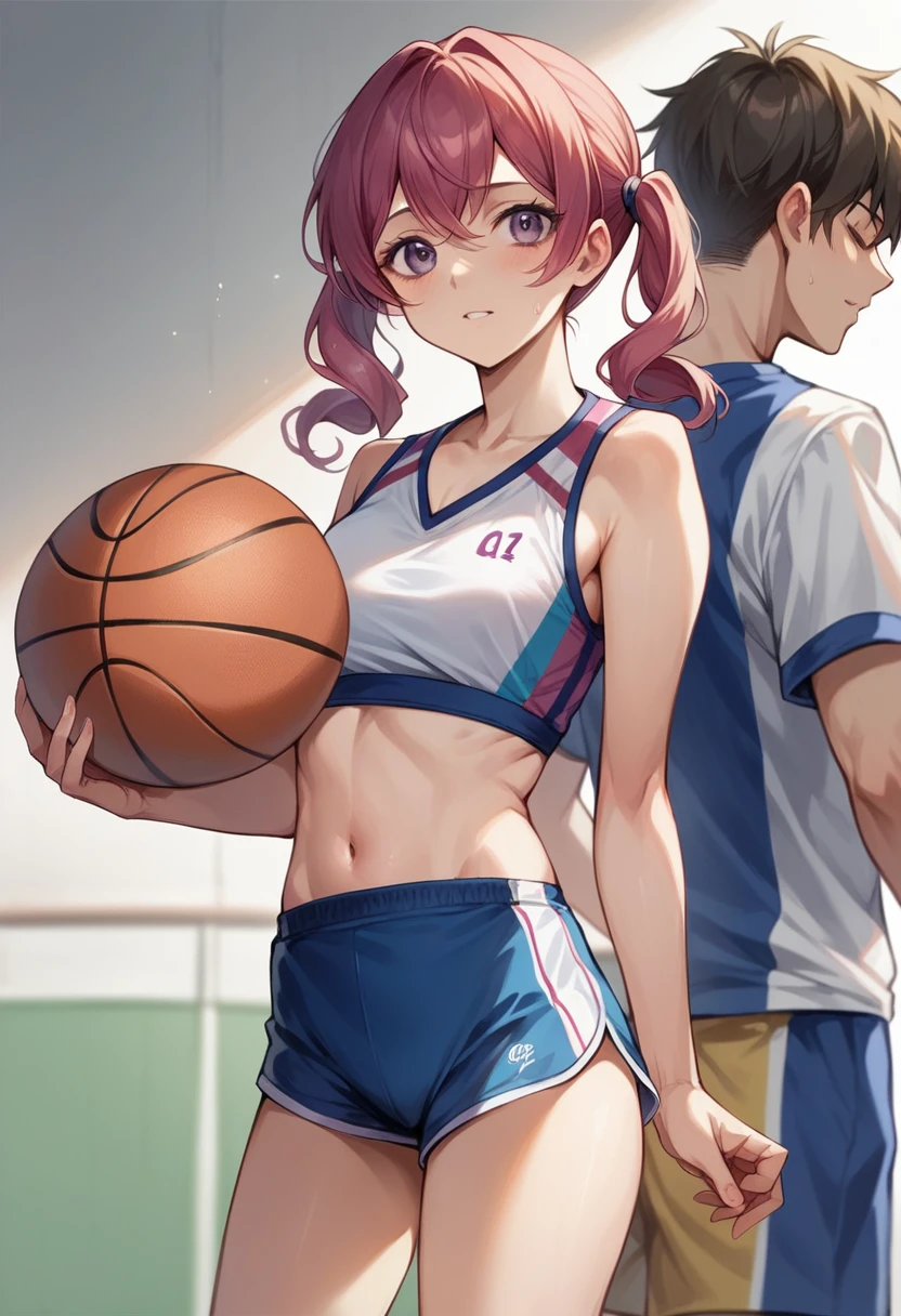 Body movement, young pretty gravure idol, Realistic young gravure idol, Young gravure idol, Young sensual gravure idol, sport bra and shirt, Young skinny gravure idol, sport bra and shorts, cute sportswear, wearing basketball jersey from behind boy fuck her