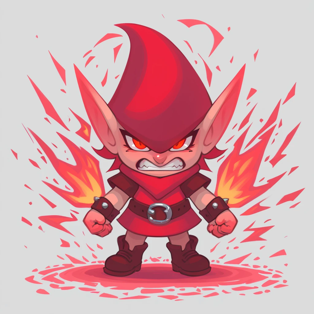 the color of anger is red in gnome art style
