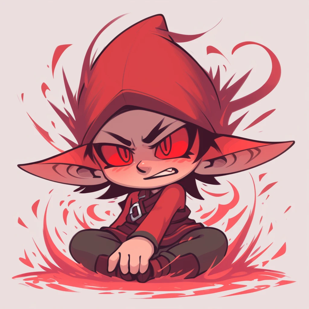 the color of anger is red in gnome art style
