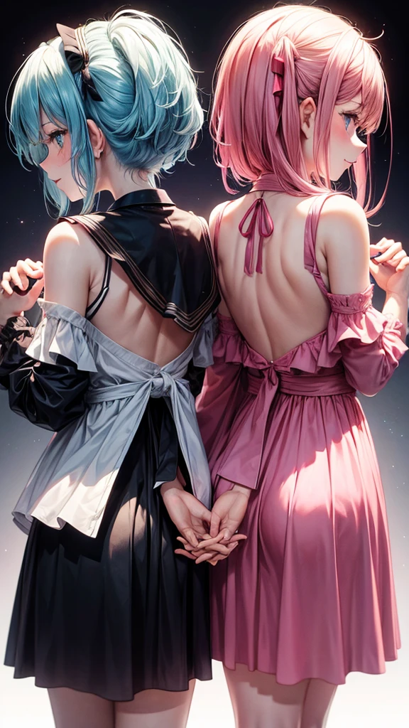 Back side Couple and heart with hands