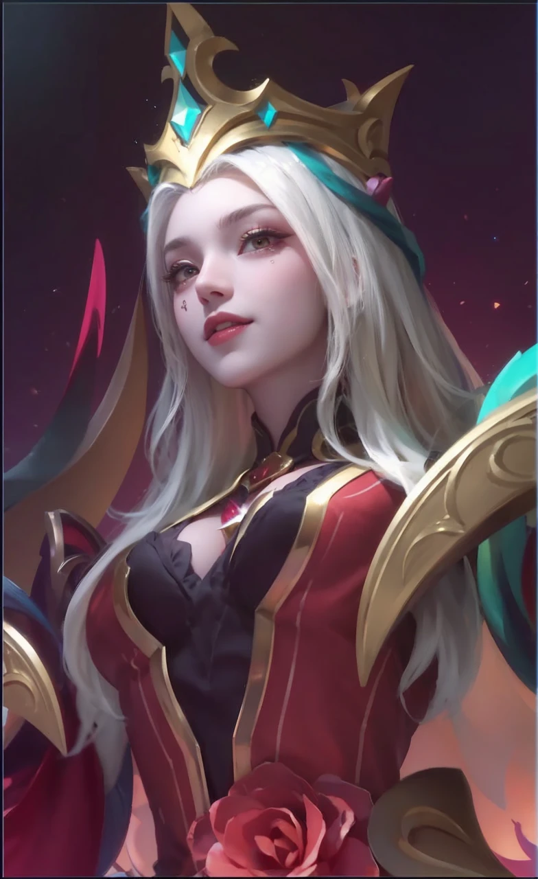 Realistic, Lunox from Mobile legends, ultra detail, high quality, masterpiece, ultra hd, perfect face, perfect detail, fokus high detail, detail face, smile