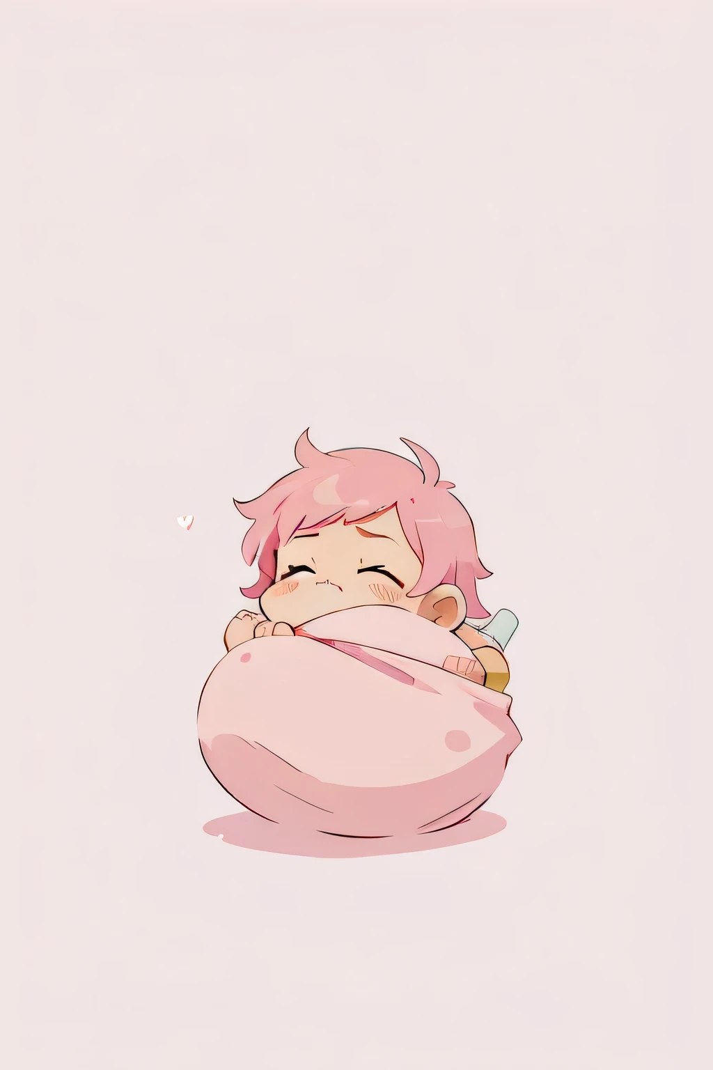 baby sleeped, pink theme, minimalist, cartoon, simple, vector graphic, detailed