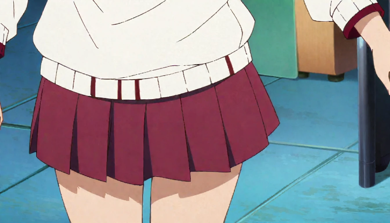 no lineart、(Highest quality:1.2, Very detailed, Ultra-high resolution,, masterpiece:1.2, Highest quality, ), 1 female, high school student、skirt、no lineart、anime screencap,depth of field