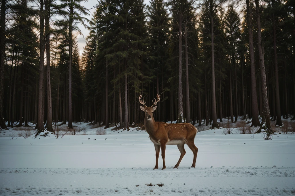 there is a deer that is standing in the snow, deer portrait, portrait of forest gog, looking majestic in forest, elk, fotografia, deer, digital art animal photo, wildlife photograph, portrait of a big, wildlife. atmospheric, photo render, against dark background, photo of a beautiful, wildlife photo, closeup portrait shot, best on adobe stock, 4 k 8 k