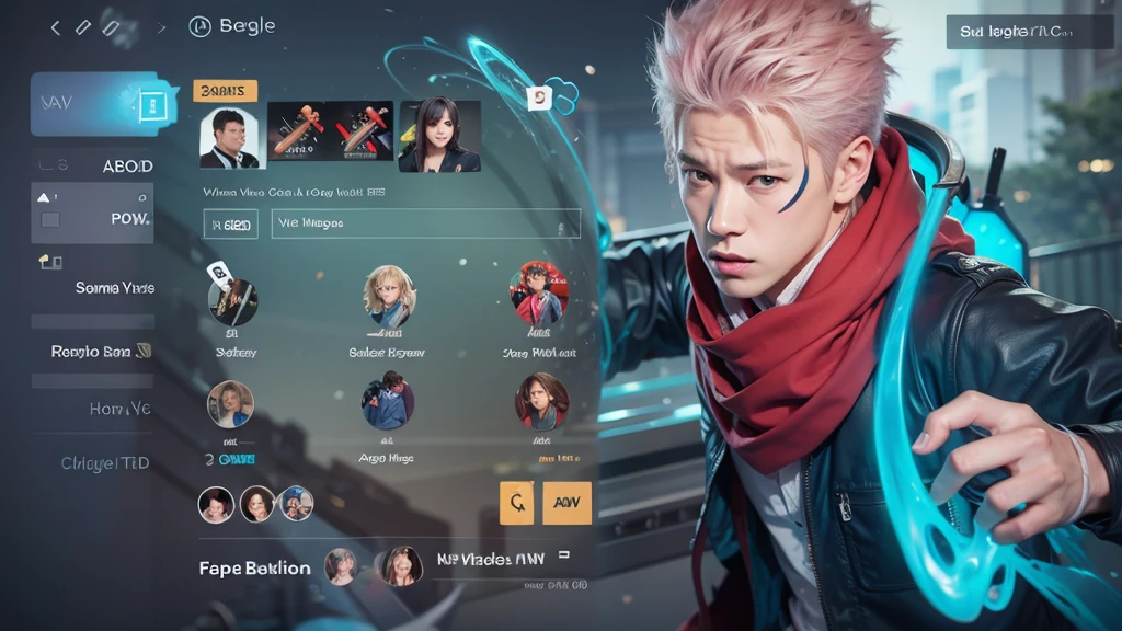 Handsome, mobile legend paramen profile, realistic jujutsu kaisen